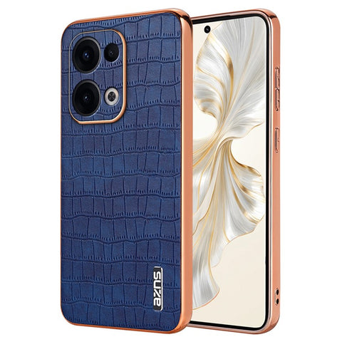 AZNS For Oppo Reno13 5G (Global) Case Electroplating Crocodile Texture PU + TPU Phone Cover