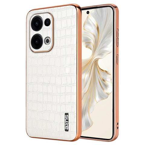 AZNS For Oppo Reno13 5G (Global) Case Electroplating Crocodile Texture PU + TPU Phone Cover