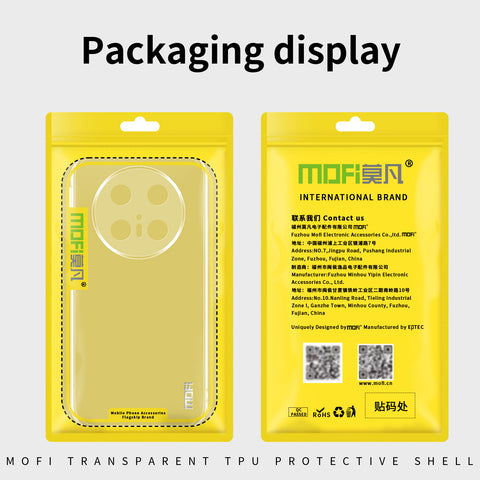 For Huawei Mate 70 Pro Clear Phone Case MOFI Ultra-Thin TPU Phone Back Cover