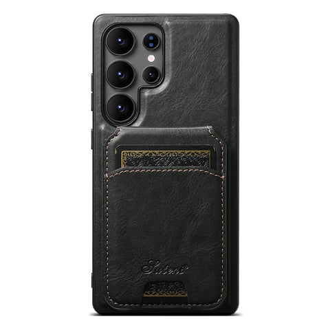 SUTENI H15 For Samsung Galaxy S25 Ultra Magnetic Case Detachable Card Holder Phone Cover