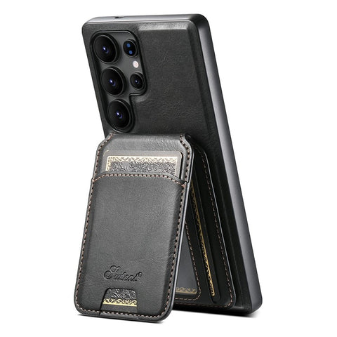 SUTENI H15 For Samsung Galaxy S25 Ultra Magnetic Case Detachable Card Holder Phone Cover