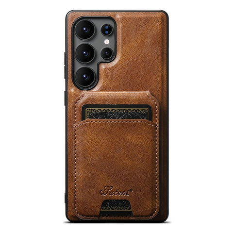 SUTENI H15 For Samsung Galaxy S25 Ultra Magnetic Case Detachable Card Holder Phone Cover