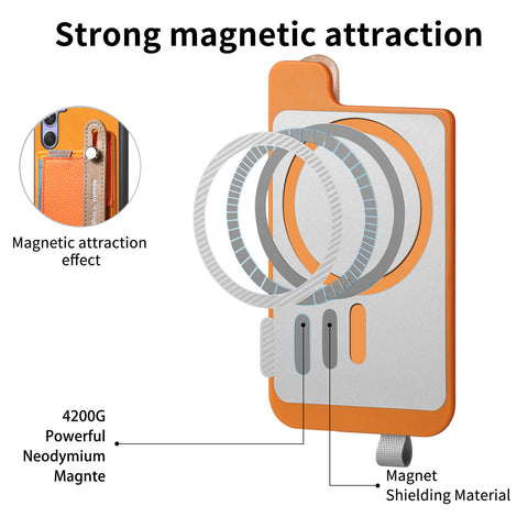 For Samsung Galaxy S25 / Galaxy S24 Magnetic Leather Back Case with Detachable Card Holder and Wristband