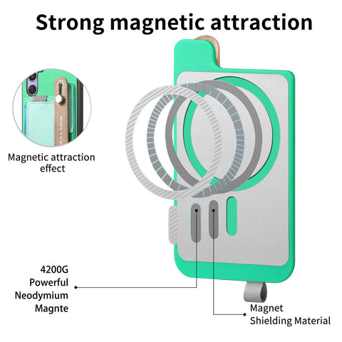 For Samsung Galaxy S25 / Galaxy S24 Magnetic Leather Back Case with Detachable Card Holder and Wristband