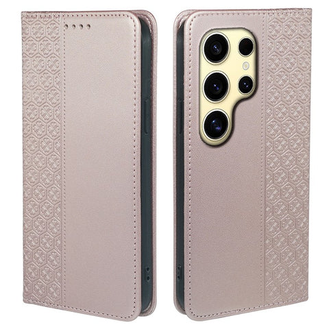 For Samsung Galaxy S24 Ultra Case Four Leaf Clover Leather Flip Phone Cover Stand Wallet