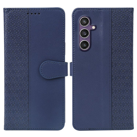 For Samsung Galaxy S23 FE Case Magnetic Clasp Four Leaf Clover Leather Phone Cover