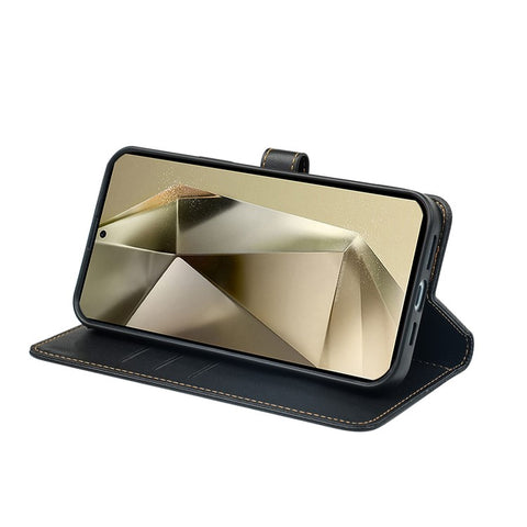 For Samsung Galaxy S24 Ultra Case Magnetic Clasp Four Leaf Clover Leather Phone Cover