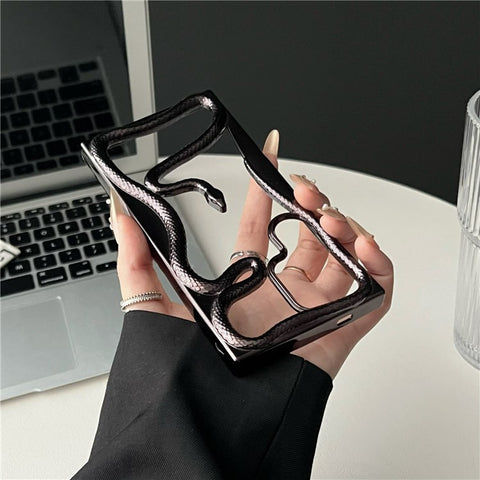 For Samsung Galaxy S24 Ultra Bumper Case Hollow Snake Design TPU Phone Cover
