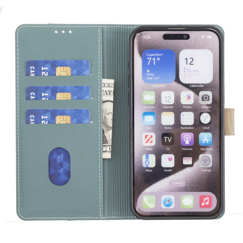 BINFEN COLOR BF33 for Oppo Reno13 F 5G (Reno 13 FS 5G) / 4G Leather Case Splicing Color RFID Blocking