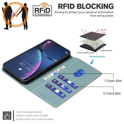 BINFEN COLOR BF33 for Oppo Reno13 F 5G (Reno 13 FS 5G) / 4G Leather Case Splicing Color RFID Blocking