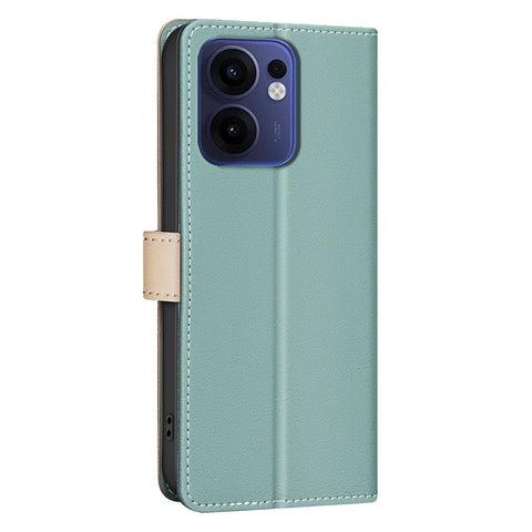 BINFEN COLOR BF33 for Oppo Reno13 F 5G (Reno 13 FS 5G) / 4G Leather Case Splicing Color RFID Blocking