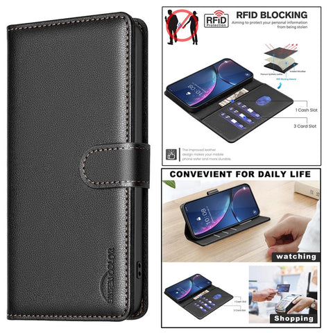 BINFEN COLOR BF32 For Oppo Reno13 F 5G (Reno 13 FS 5G) / 4G Leather Case Wallet RFID Blocking Phone Cover