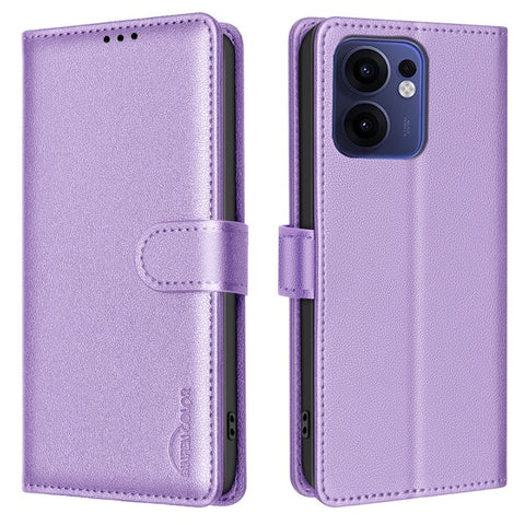 BINFEN COLOR BF32 For Oppo Reno13 F 5G (Reno 13 FS 5G) / 4G Leather Case Wallet RFID Blocking Phone Cover