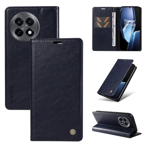YIKATU For OnePlus Ace 5G Wallet Case  YK-006 Magnetic Closure Leather Phone Cover Litchi Texture