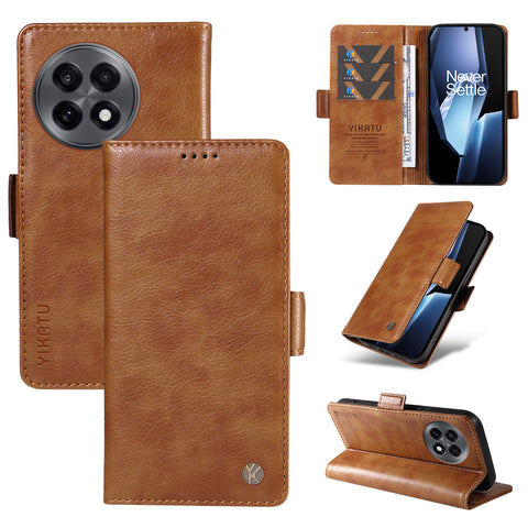 YIKATU For OnePlus Ace 5G Case  YK-007 Litchi Texture PU Leather Wallet Phone Cover
