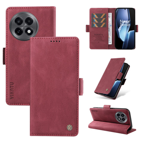 YIKATU For OnePlus Ace 5G Leather Case  YK-005 Skin-touch Feeling Wallet Phone Cover