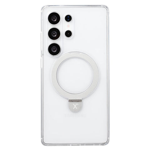 X-LEVEL PITHY STONE II For Samsung Galaxy S25 Ultra Magnetic Case PC+TPU Back Cover with Kickstand