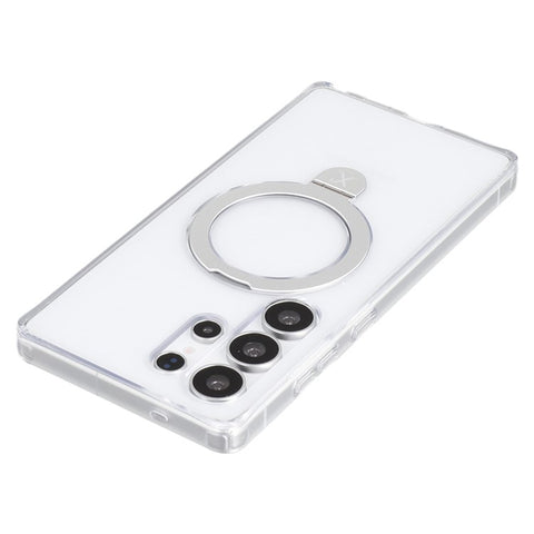X-LEVEL PITHY STONE II For Samsung Galaxy S25 Ultra Magnetic Case PC+TPU Back Cover with Kickstand