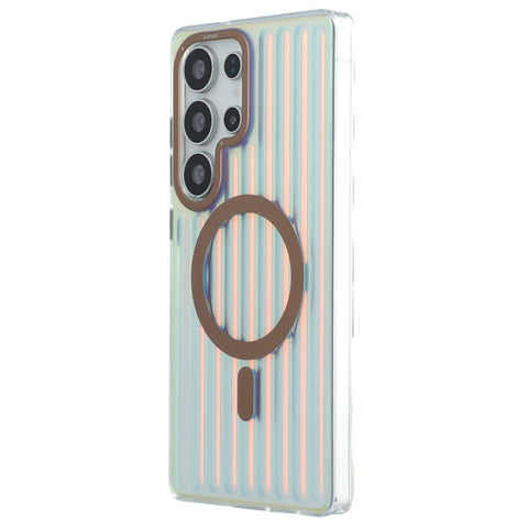 X-LEVEL For Samsung Galaxy S25 Ultra Magnetic Case Corrugated Texture PC + TPU Phone Cover