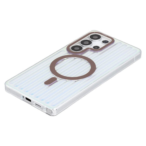 X-LEVEL For Samsung Galaxy S25 Ultra Magnetic Case Corrugated Texture PC + TPU Phone Cover