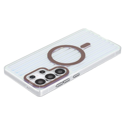 X-LEVEL For Samsung Galaxy S25 Ultra Magnetic Case Corrugated Texture PC + TPU Phone Cover