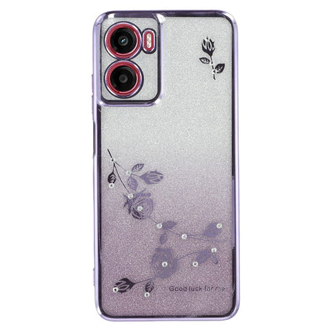 KADEM For Motorola Moto G05 4G / E15 4G Case Flower TPU Flexible Gradient Phone Cover