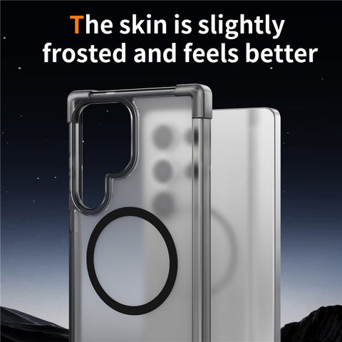 For Samsung Galaxy S24 Ultra Magnetic Case Reinforced Corners TPU + Acrylic Back Cover