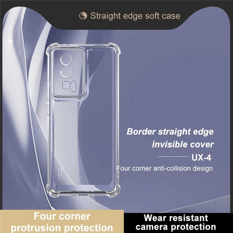 IMAK UX-4 Series TPU Case for Xiaomi Redmi K60 Pro 5G / K60 5G / Poco F5 Pro 5G Straight Frame Clear Phone Cover