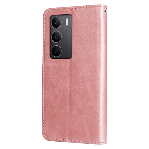 For Oppo A5 5G / 4G / Realme C75 5G / C75 4G / C73 5G / C71 4G / 14x 5G Case Zipper Wallet Calf Texture PU Leather Phone Cover