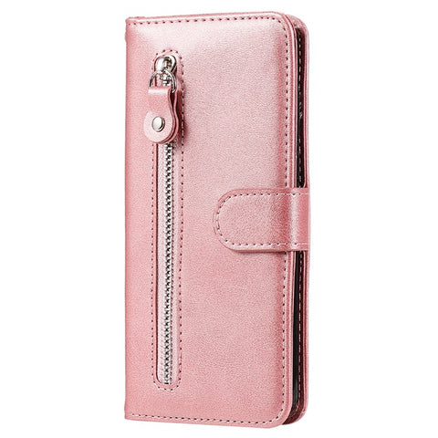 For Oppo A5 5G / 4G / Realme C75 5G / C75 4G / C73 5G / C71 4G / 14x 5G Case Zipper Wallet Calf Texture PU Leather Phone Cover