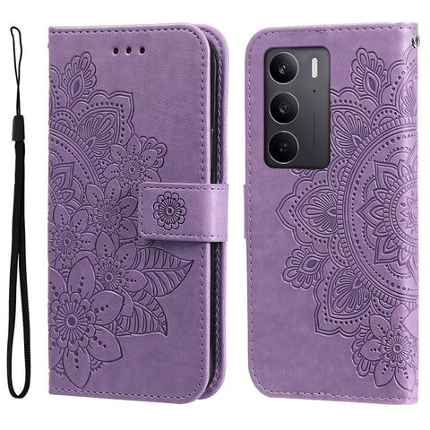 For Oppo A5 5G / 4G / Realme C75 5G / C75 4G / C73 5G / C71 4G / 14x 5G Case Floral Pattern PU Leather Wallet Stand Phone Cover