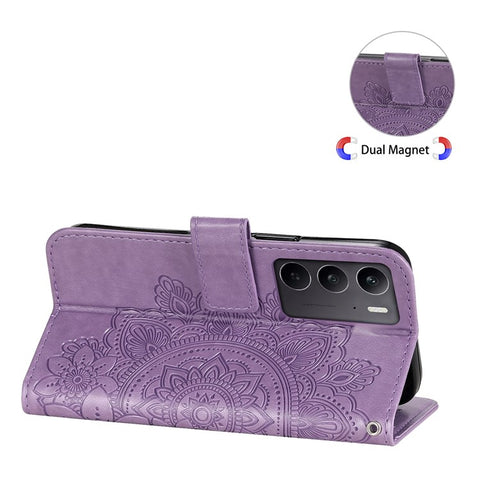 For Oppo A5 5G / 4G / Realme C75 5G / C75 4G / C73 5G / C71 4G / 14x 5G Case Floral Pattern PU Leather Wallet Stand Phone Cover