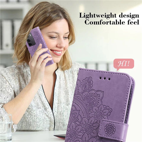For Oppo A5 5G / 4G / Realme C75 5G / C75 4G / C73 5G / C71 4G / 14x 5G Case Floral Pattern PU Leather Wallet Stand Phone Cover