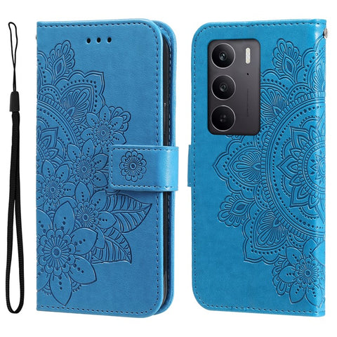 For Oppo A5 5G / 4G / Realme C75 5G / C75 4G / C73 5G / C71 4G / 14x 5G Case Floral Pattern PU Leather Wallet Stand Phone Cover