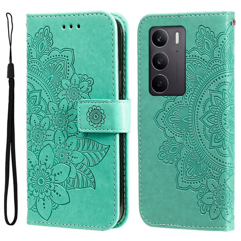For Oppo A5 5G / 4G / Realme C75 5G / C75 4G / C73 5G / C71 4G / 14x 5G Case Floral Pattern PU Leather Wallet Stand Phone Cover