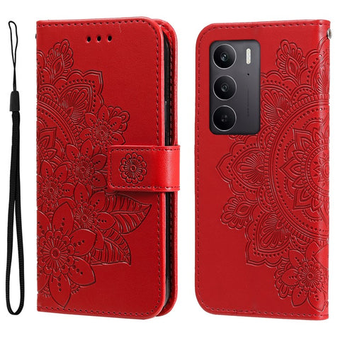 For Oppo A5 5G / 4G / Realme C75 5G / C75 4G / C73 5G / C71 4G / 14x 5G Case Floral Pattern PU Leather Wallet Stand Phone Cover