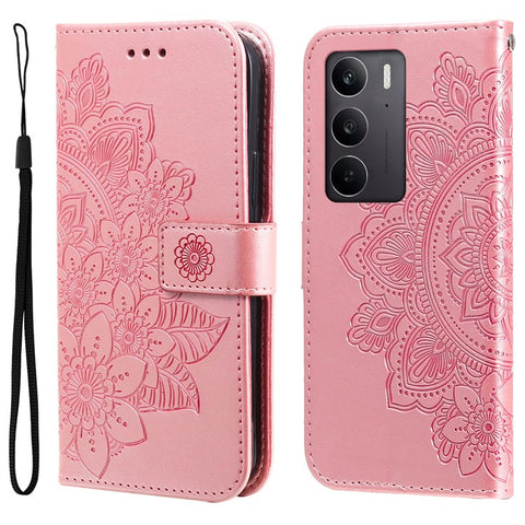 For Oppo A5 5G / 4G / Realme C75 5G / C75 4G / C73 5G / C71 4G / 14x 5G Case Floral Pattern PU Leather Wallet Stand Phone Cover