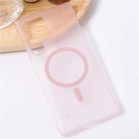 For Samsung Galaxy S24 Ultra Phone Case Anti Scratch Frameless PC Cover Magnetic Case