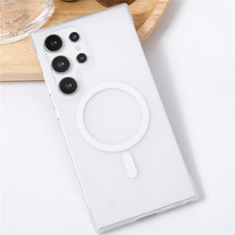 For Samsung Galaxy S24 Ultra Phone Case Anti Scratch Frameless PC Cover Magnetic Case