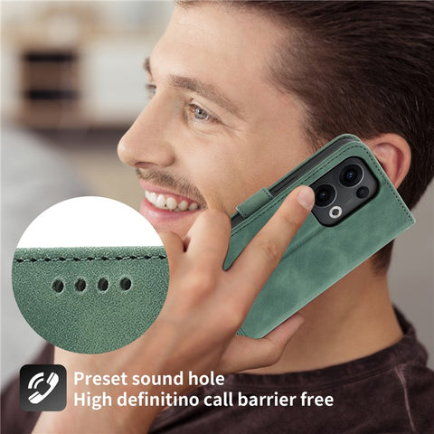 DIERFENG DF-03 For Oppo Reno13 5G (Global) Leather Case Lines Imprint Wallet Phone Cover