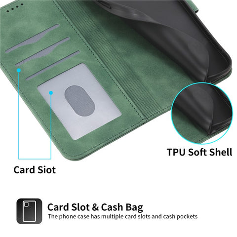 DIERFENG DF-03 For Oppo Reno13 Pro 5G Leather Case Lines Imprint Wallet Phone Cover