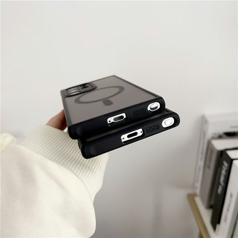 For Samsung Galaxy S24 Ultra Magnetic Case TPU + PC Skin Touch Matte Phone Cover
