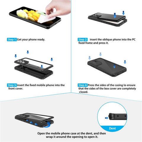 REDPEPPER For Samsung Galaxy S21+ 5G IP68 Waterproof Phone Case Support Fingerprint Unlock