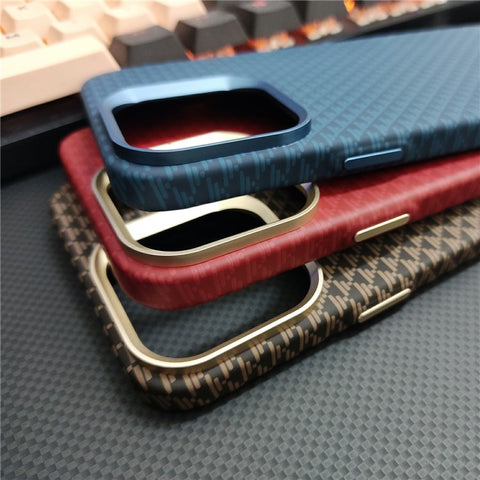 GKK For Huawei Mate 70 Magnetic Case with Metal Lens Frame Hard PC Phone Back Cover Carbon Fiber Texture