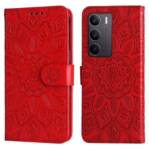 For Oppo A5 5G / 4G / Realme C75 5G / C75 4G / C73 5G / C71 4G / 14x 5G Case Sunflower Imprint Leather Wallet Phone Cover