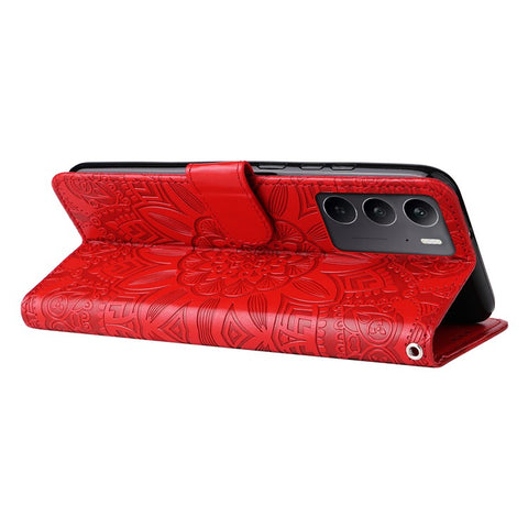 For Oppo A5 5G / 4G / Realme C75 5G / C75 4G / C73 5G / C71 4G / 14x 5G Case Sunflower Imprint Leather Wallet Phone Cover