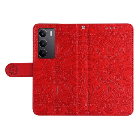 For Oppo A5 5G / 4G / Realme C75 5G / C75 4G / C73 5G / C71 4G / 14x 5G Case Sunflower Imprint Leather Wallet Phone Cover