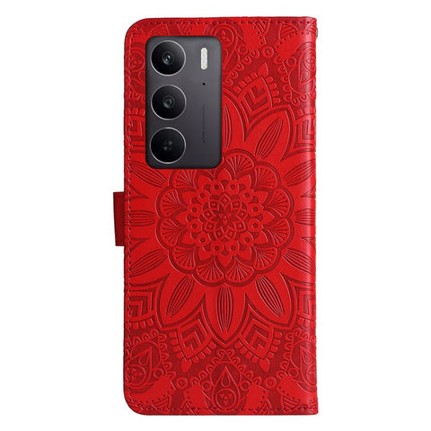 For Oppo A5 5G / 4G / Realme C75 5G / C75 4G / C73 5G / C71 4G / 14x 5G Case Sunflower Imprint Leather Wallet Phone Cover