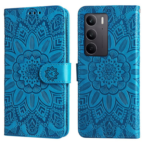 For Oppo A5 5G / 4G / Realme C75 5G / C75 4G / C73 5G / C71 4G / 14x 5G Case Sunflower Imprint Leather Wallet Phone Cover