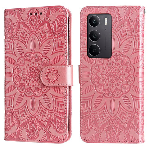 For Oppo A5 5G / 4G / Realme C75 5G / C75 4G / C73 5G / C71 4G / 14x 5G Case Sunflower Imprint Leather Wallet Phone Cover